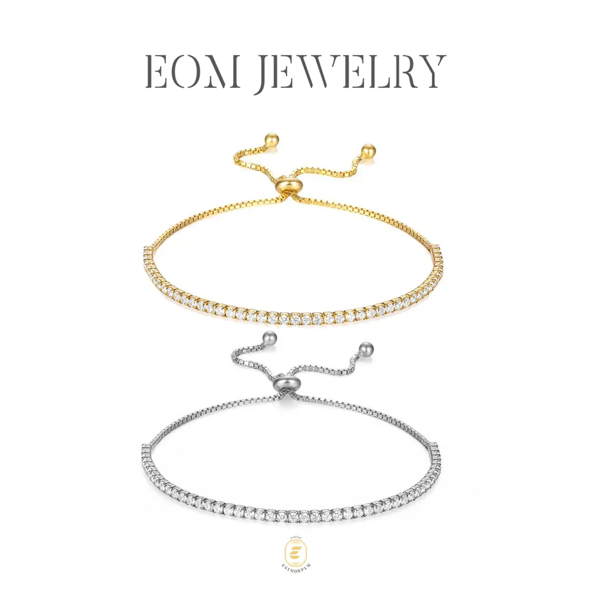 EOM Starlight Adjustable Cubic Zirconia Copper Bracelet Perfect Birthday Engagement Wedding Anniversary Gift
