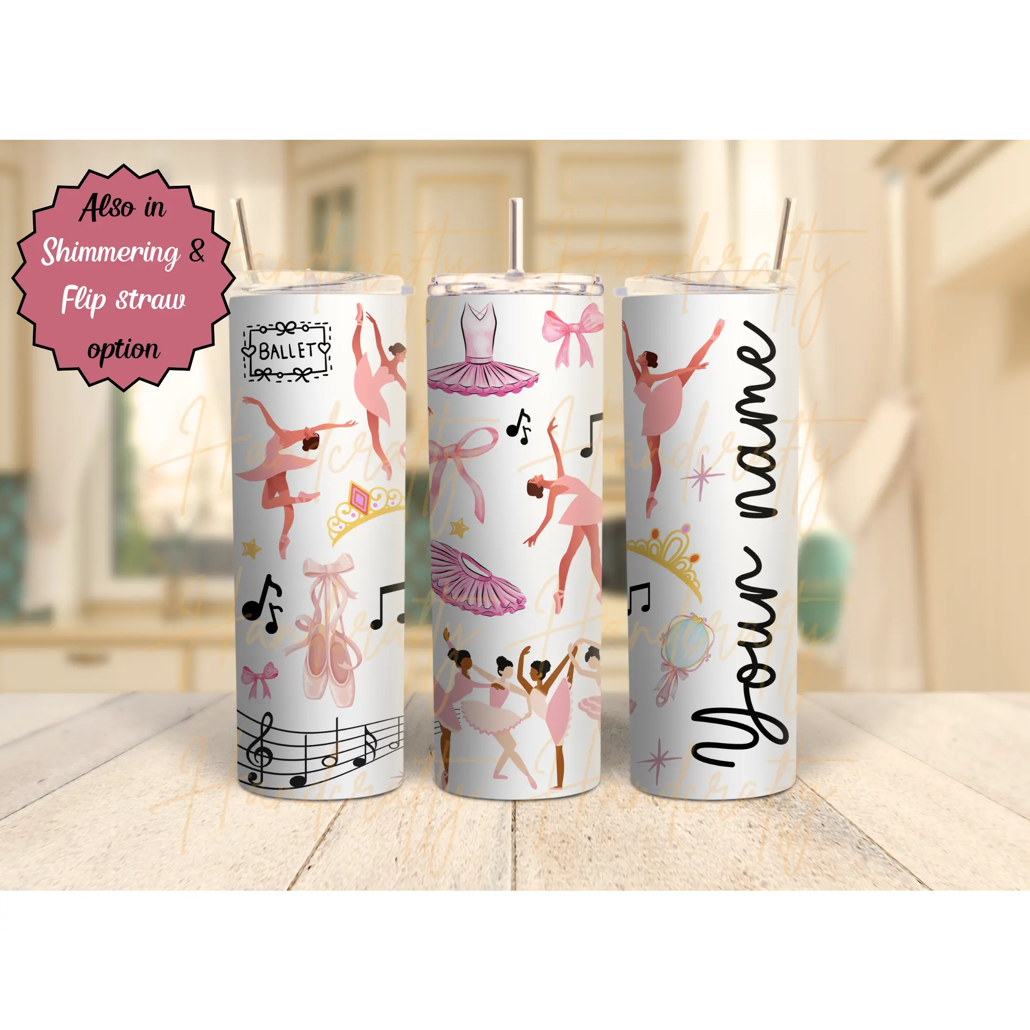 Personalized Dancer Tumbler –20oz Double Wall Insulated Stainless Steel Cup– Sublimation Printed Gift for Dancer, Ballerina, Teachers & Teams