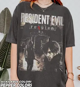 Comfort Colors/Gildan Resident Evil Requiem Shirt, Vintage Distressed Leon Kennedy Fan T-Shirt, Gift For Women and Man Unisex Tee