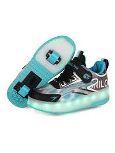 Colorful Straight Line Roller Skates, Four-Wheel Skate Shoes, Unisex Student Sports Slides, Casual Walking Shoes, Skating Shoes, Shoes With Wheels