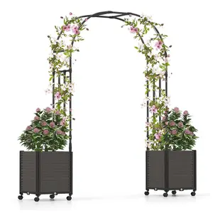 [FLASH SALE] Garvee Adjustable Metal Garden Arch Trellis - Wedding Arch, Balloon Decor Stand, Climbing Plant Support, Easy Assembly for Parties & Garden