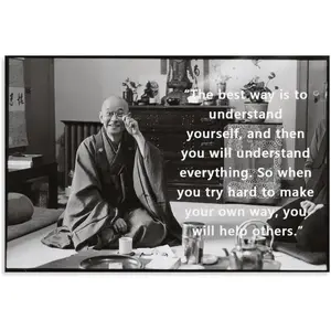 Shunryu Suzuki Zen Buddhism Quotes Poster (2) Canvas Print Wall Art Decoration Living Room Office Bedroom Aesthetic 24x16inch(60x40cm) Unframe-style