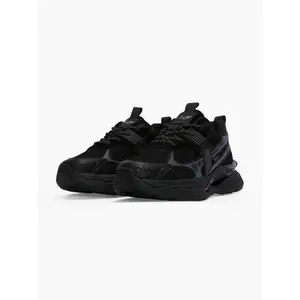 Javi Enforce Black Men's Low Top Sneaker with Reflective Overlays & Suede Toe Pull Tabs for Easy On/Off