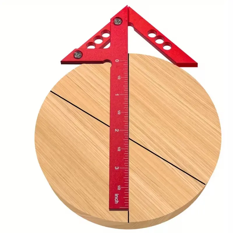 Center Scribe Gauge, Woodworking Line Caliper Gauge, 45/90 Degree Right Angle Line Gauge, Carpenter Ruler Measuring Tool, Woodworking Square Protractor, Angle Finder Ruler, Hand Measuring Tool, Measuring Marking Tool