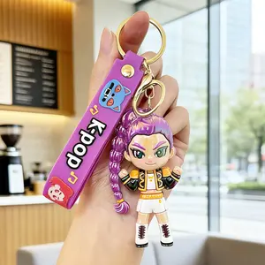 Colorful Electroplated Keychain Decoration, K-Pop Anime Character Fashion Bag Charm, Cartoon Electroplated Gift, Perfect for Birthday, Valentine's Day, Wedding