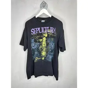 1993 Sepultura Chaos Black Short Sleeve Unisex T-shirt Reprint S-5XL Men Women