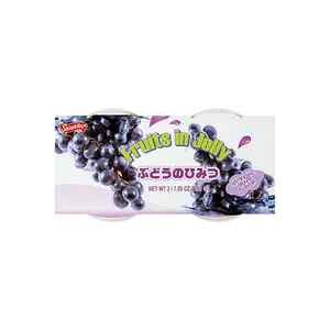 SHIRAKIKU Japanese Grape Jelly with Real Fruit Pulp, 200g - Authentic Konjac Fruit Snack