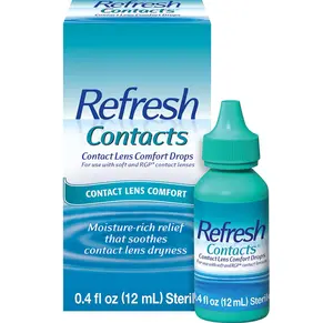 Refresh Contacts, Eye Drops For Dry Eyes, Contact Lens Comfort, 0.4 Fl Oz Sterile