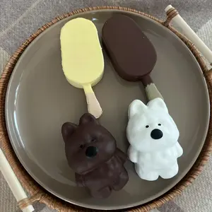 Ice cream Bear Combo  Slow Rebound Squishy Toy with Moist Texture, Sensory Fidget Toys for Anxiety Relief, Kids Adult Desk Plaything
