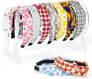 Headband Holder, Clear Headband Organizer, Acrylic Hair Hoop Display Stand, Hairband Rack Holder, Headband Storage Holder for Women and Girls
