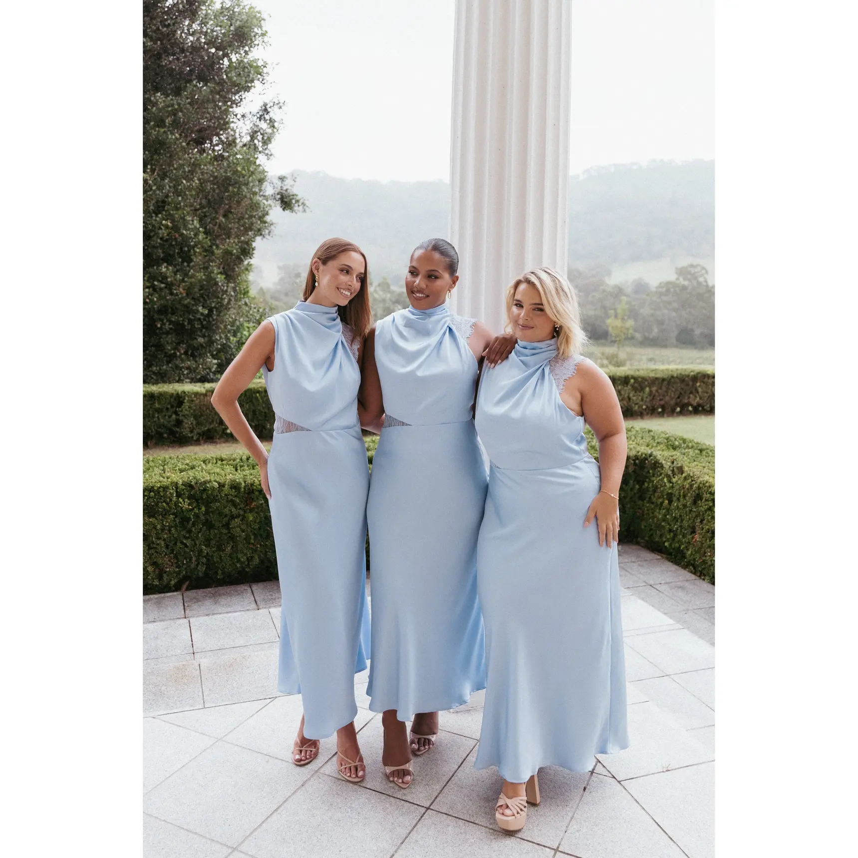 Anabelle Halter Neck Lace Maxi Dress - Baby Blue - TikTok Shop Anabelle Halter Neck Lace Maxi Dress - Baby Blue - TikTok Shop