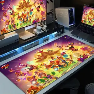 Brawl Stars Mouse Pad High definition printing Computer Mousepad Office 1000x500mm 900×400mm 800×400mm 600x300mm XXL Pc Game Mousemat Non-slip Rubber Keyboard Deskmat