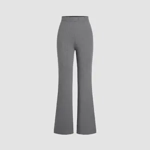 Cider [size 2-10] Knitted Mid Rise Solid Wide Leg Trousers