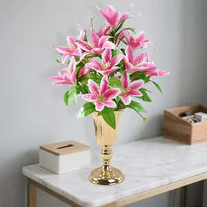 1 bundle set Featuring Artificial Lily Flowers, Perfect for Wedding Decorations, Bridal Bouquets, And Home Arrangements. These Faux Flowers Are Suitable for Easter, Halloween, Christmas, Valentine'S Day, And General Home Decor