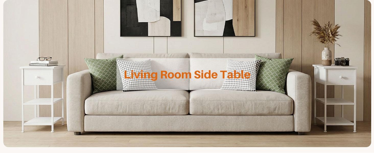 End Table with Shelves and Charging Station, Flip Top Side Table with USB Ports and Outlets, Bedside Table End Table with Shelves and Charging Station, Flip Top Side Table with USB Ports and Outlets, Bedside Table