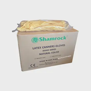 Shamrock Latex Canners Gloves Natural Color Pack 12 pairs