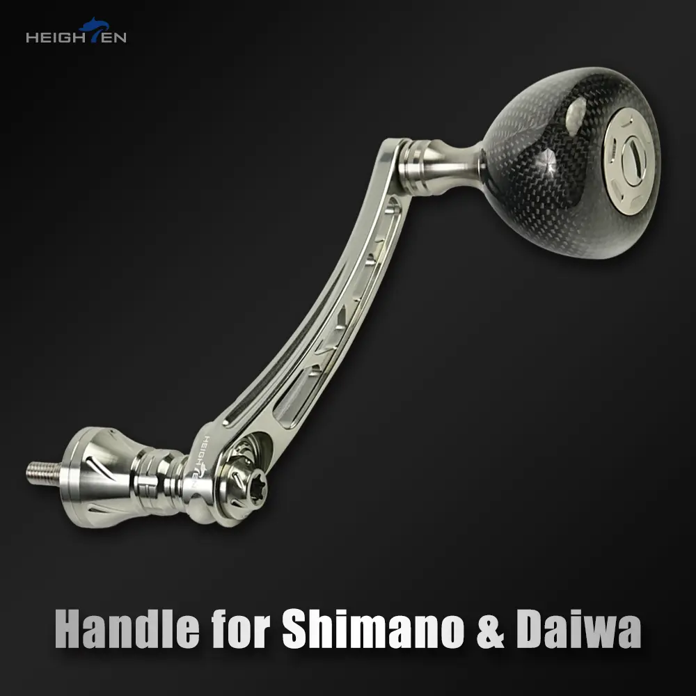 HIGHTEN Spinning Reel Power Handle Plug & Play with Carbon Knob Compatible with Shimano Daiwa Spinning Reel 65mm 70mm