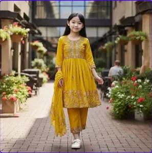 Trendy kurta sets with palazzo & dupatta