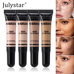 4-Color Liquid Concealer Set, Under Eye Concealer, Dark Circle Corrector, Color-Correcting Face Makeup, Full Coverage Brightening, Buildable Coverage, Perfect for Flawless Skin
