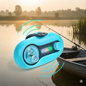 Night Fishing Rod Alarm Electronic Bite Alert with LED Light Battery Powered High Sensitivity Anti False Alarm Adjustable Multifunction for Carp Catfish Single Unit Optional Shockproof Accessory