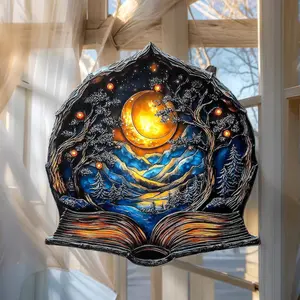 Fantasy Night Court Acrylic Suncatcher, Faux Stained Glass Window Hanging, ACOTAR Home Decoration, Gift For Him, Gift For Her