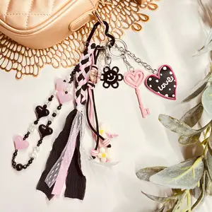 HANDMADE BAG CHARMS ~ KEY/HEART