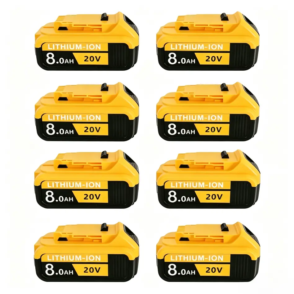 8-Pack DeWalt Battery Replacement,for Dewalt 20V Battery Max XR Cordless Tools DCB200 205 206 180 204 203 201 207