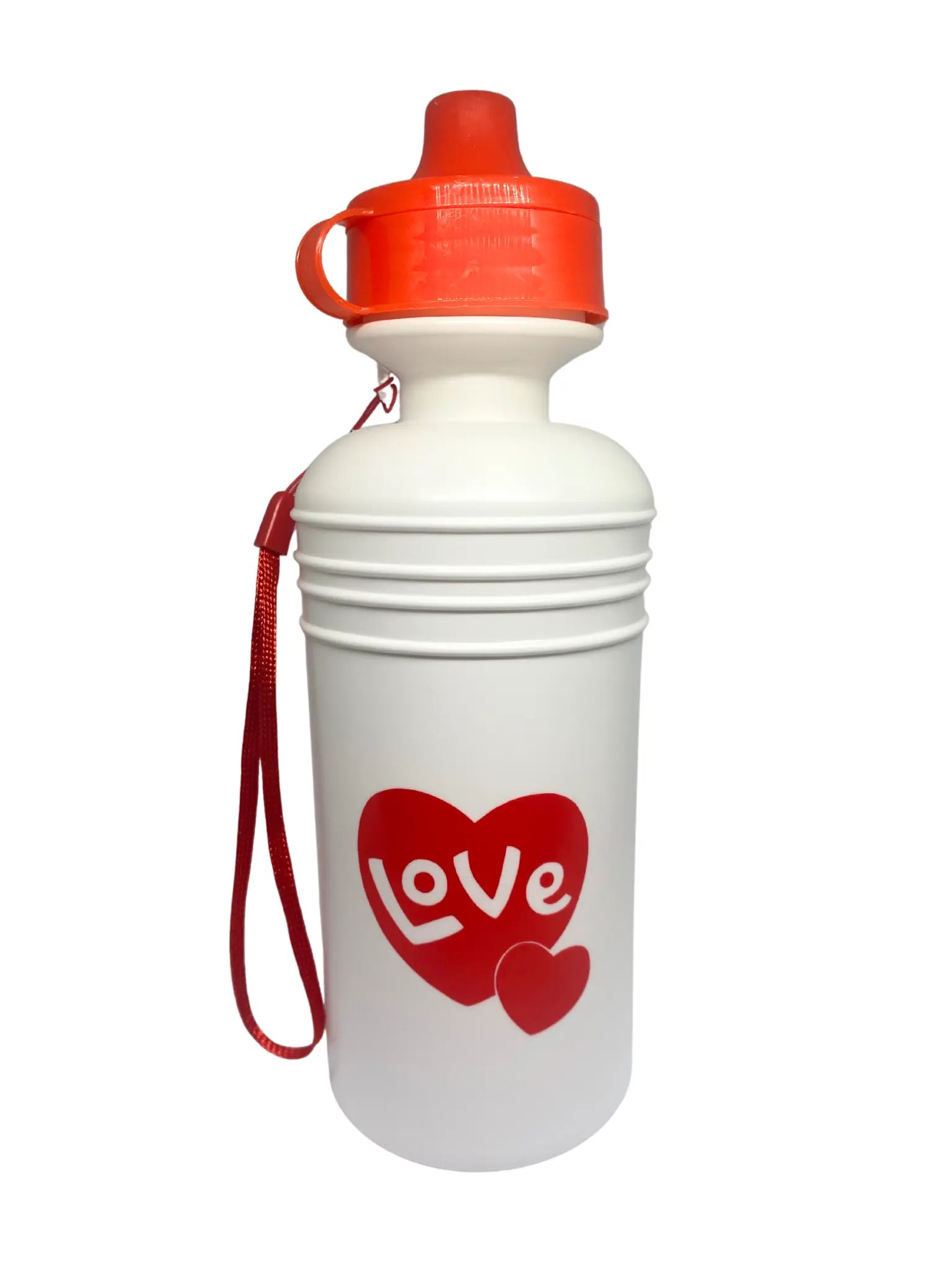 Heart Design Plastic Water Bottles 18 oz Heart Pattern Squeeze Bottles Party Birthday Drinkware kids 4 Pack Lightweight Mug