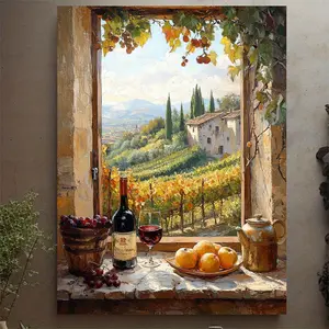 A Canvas Art Print of an Elephant Family with Frame - 3D Wildlife Scene Wall Decoration, High-Quality Wood, Easy to Hang with Hooks, Suitable for Home or Office, Elephant Decoration