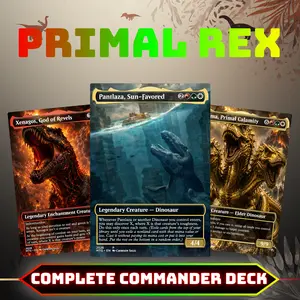 Primal Rex Commander Deck | 100 Cards + Tokens | Custom Proxy Cards