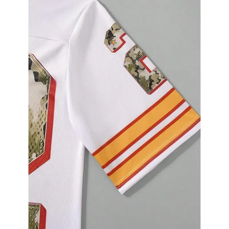 1 piece of retro basketball shirt, loose V-neck short sleeved T-shirt, hip-hop sports style, couple number and letter printed T-shirt, suitable for gifting husband/boyfriend T-shirt, black e-pattern photo album 1 piece of retro basketball shirt, loose V-neck short sleeved T-shirt, hip-hop sports style, couple number and letter printed T-shirt, suitable for gifting husband/boyfriend T-shirt, black e-pattern photo album