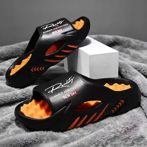 Unisex EVA Massage Slippers, Stylish Practical Casual Slides with Lightweight Non-Slip Soles, Breathable Removable Design for Summer Outdoor & Home Use good guy shoes outdoorfun