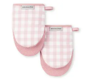 KitchenAid Gingham Mini Oven Mitt 2-Pack Set