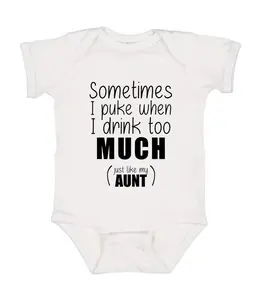 Sometime I Puke when I drink Onesie, Pregnancy Announcement Gift, Cotton Baby Clothes, Funny Bodysuit