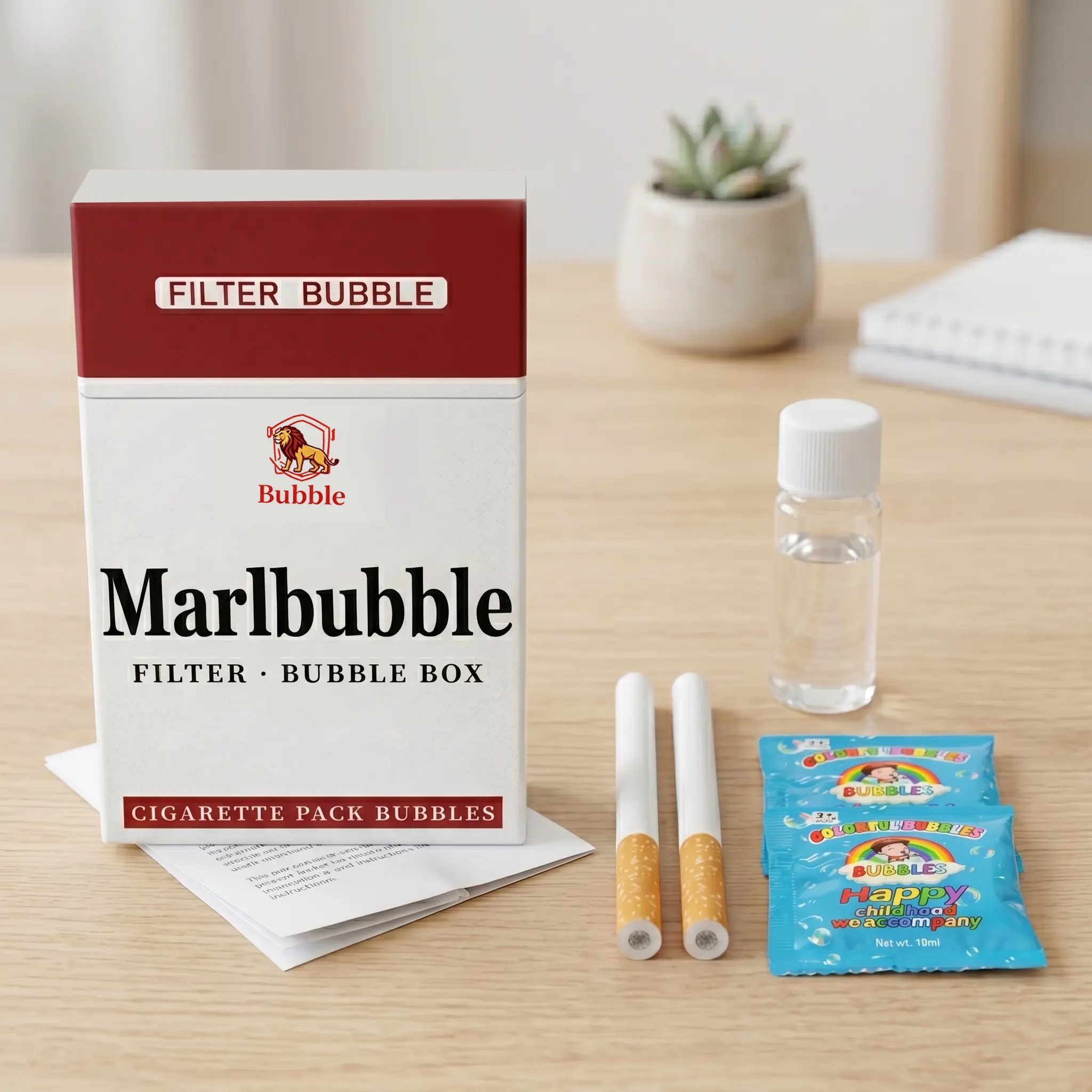 SummerVibes Bubble Cigarette StressRelief Toy, Fake Cigarette Shape,Mini  Bubble Blower,Bubble Sticks, Relaxation Tool,Suitable for  Birthday/ChristmasParty Gifts, for Men & Women（Newly Upgraded Version）