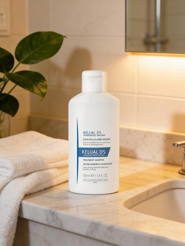 KELUAL DS Anti-Dandruff Shampoo, Treatment Shampoo for Severe Dandruff, Long-Lasting Relief, 3.3 Fl Oz