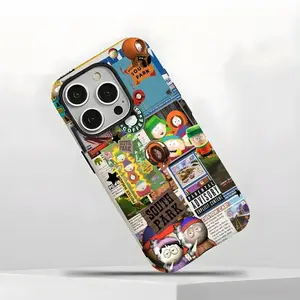 South Park Funny Character Phone Case, Cartoon Shockproof Protective Cover, Compatible with iPhone 11-17 Pro Max/Plus and Samsung Galaxy S23-25