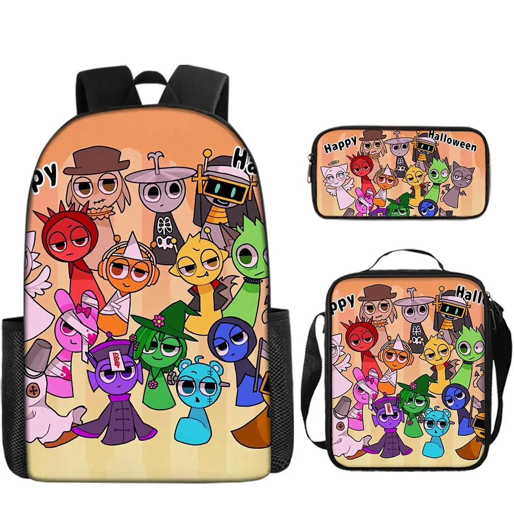 Sprunki Incredibox 6 Anime Backpack for WomenMenTeens, Day Packs Knapsacks Casual Backpacks Gift for Gym Travel Camping Outdoor Work Business