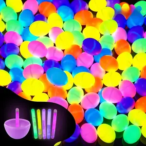 Glow in the Dark Easter Eggs Set - 102 Eggs and 144 Glowsticks - Multiple Colors for a Glowing Spectacle - Unique Easter Egg Hunt Supplies - Glow in the Dark Party Favors