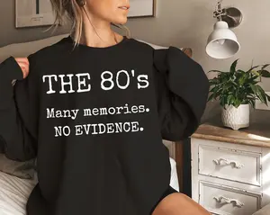 Funny Gen X, The 80s Hoodie Print Hoodies Casual Fleece Fabric Pullover Hooded Sweatshirt for Women for Men, Gift, Womenswear Tops