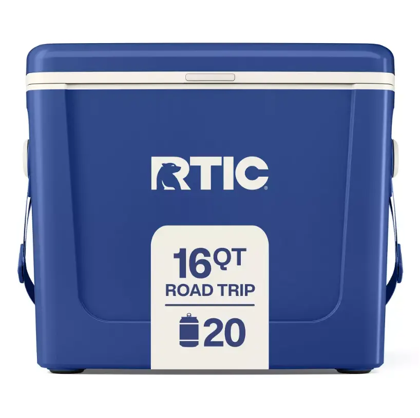 RTIC Outdoors 20 Cans/ 16qt Road Trip Hard-Sided Cooler - Cobalt, Portable Ice Chest, Hard Sided Ice Chest, Camping, Insulated Ice Chest, Outdoor Adventure, Camping Cooler, Heavy Duty Hard Cooler, Fishing Cooler