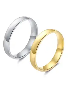 Minimalist Solid Color Wedding Ring, Fashion Engagement Jewelry Gift for Women & Men, Trendy All-match & Exquisite Jewelry for Gift, Fashion Rings