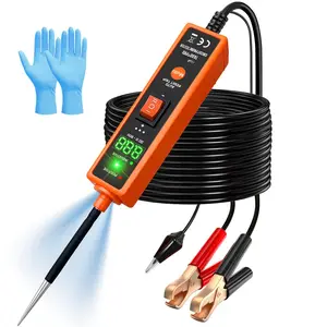 Power Circuit Probe Tester Kit, 6V-24V DC Test Light, Automotive Circuit Tester Car Short Finder, Component Activation, Polarity Identify, Overload Protection, Voltage Tester 0.3v-80v