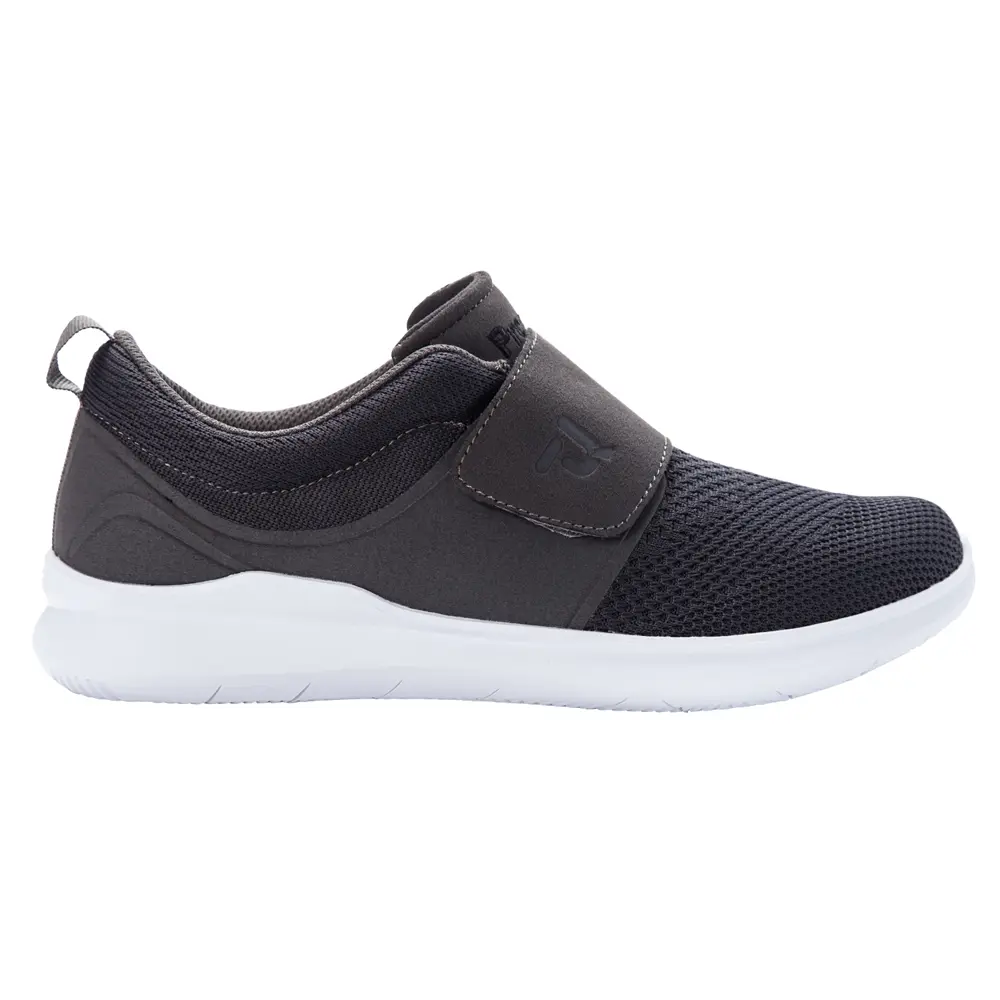 Propet Mens Viator Strap Slip On Sneakers Shoes Casual - Grey