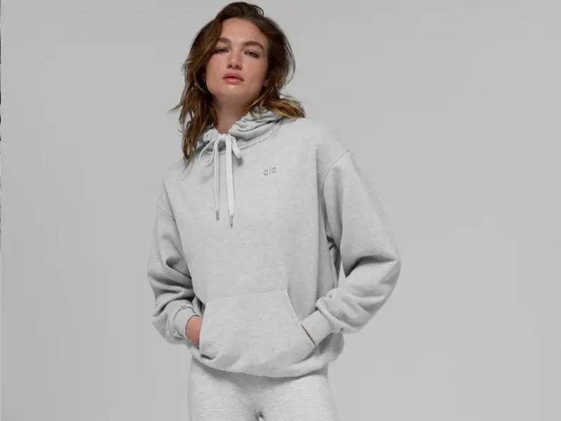 ALO Hooded Sweatshirt, Soft Fabric Oversized Pullover Hoodie For Men Women Daily Streetwear