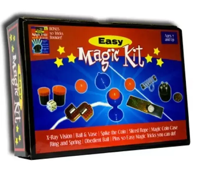 EASY MAGIC KIT Set 50 Tricks Book Kids Beginner Magician Gift Toy Ball Starter