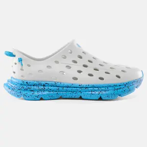 KANE Revive - Foggy Gray / Highlighter Blue - Active Recovery Shoe, Everyday Sneaker for Athletes