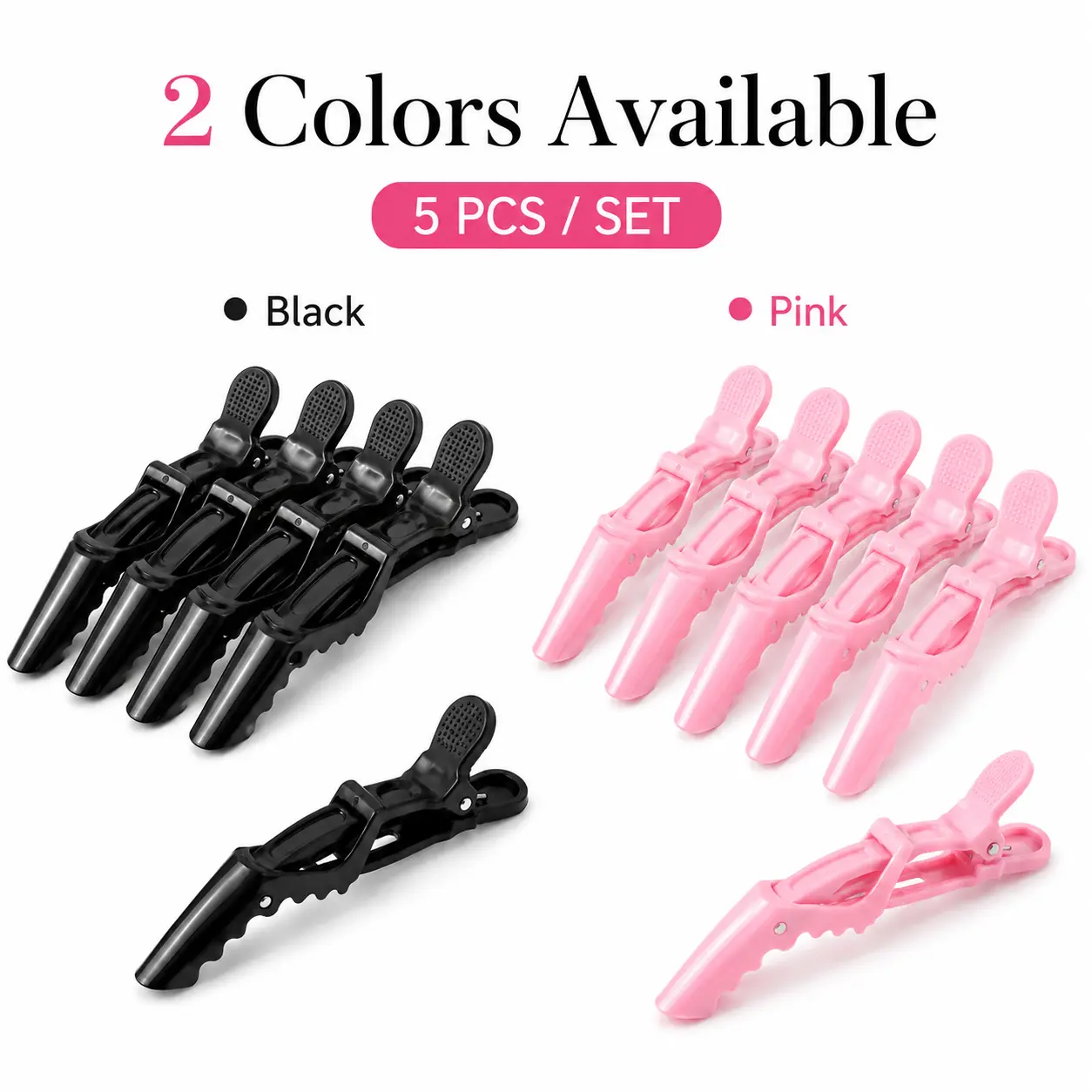 Multicolor No-Bend Hair Clips Set | No-Crease Non-Slip Duckbill Sectioning Clips for Bangs, Makeup, GRWM, Blow-Drying, Hair Styling, Salon & Home Use