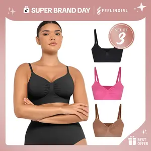 FeelinGirl 3-Piece FeelinGirl Women's Wireless Bra Comfort Bralettes No Underwire Unlined Cami Bra Seamless Tshirt Bras Sports Bra Set Super Brand Day #Summervibes FeelinGirl 3-Piece FeelinGirl Women's Wireless Bra Comfort Bralettes No Underwire Unlined Cami Bra Seamless Tshirt Bras Sports Bra Set Super Brand Day #Summervibes
