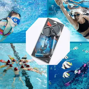 Diving Mask + Semi-Dry Snorkel Set, Scuba Gear, Frog Mask, Swimming Equipment, Essential for Underwater Activities, Comfortable & Durable